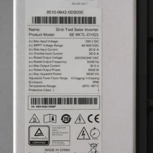 Thông số kỹ thuật của Inverter 6kW SENERGY SE 6KTL-D1/G3