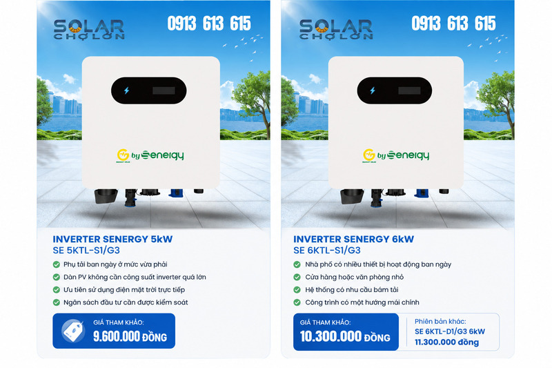 Dòng Inverter Senergy 5kW - 6kW
