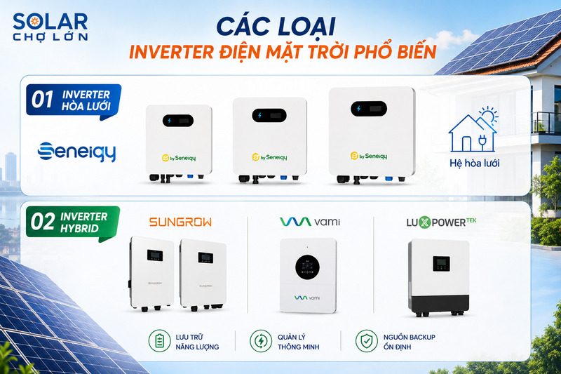Inverter điện mặt trời phổ biến