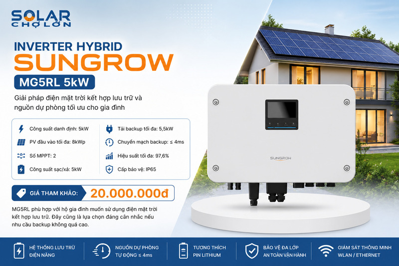 Inverter Hybrid Sungrow 5kW 1 Pha MG5RL