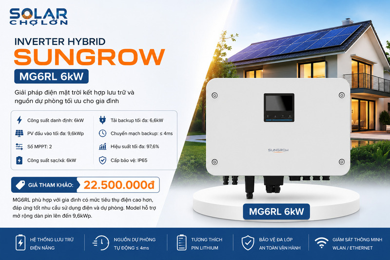 Inverter Hybrid Sungrow 6kW 1 Pha MG6RL